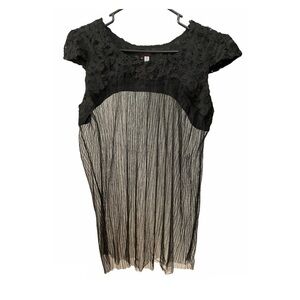 Black Sheer Summer Sleeveless Top Medium Brand New
